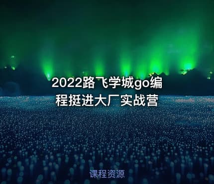 2022路飞学城go编程挺进大厂实战营
