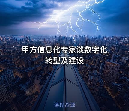 甲方信息化专家谈数字化转型及建设