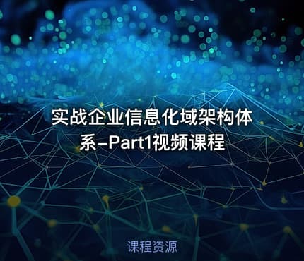 实战企业信息化域架构体系-Part1视频课程