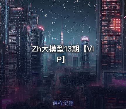 Zh大模型13期【VIP】