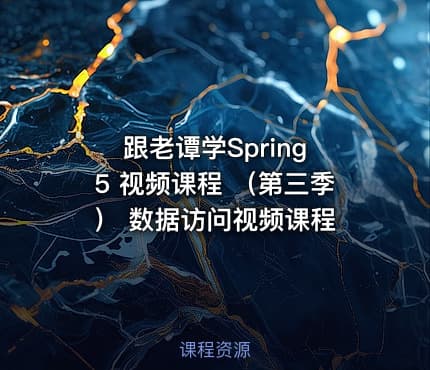 跟老谭学Spring 5 视频课程 (第三季) 数据访问视频课程