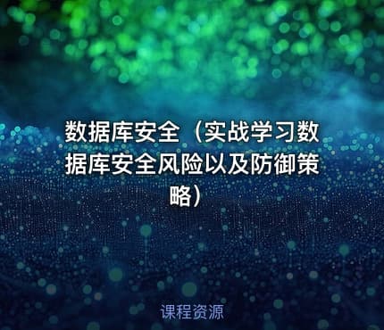 数据库安全(实战学习数据库安全风险以及防御策略)