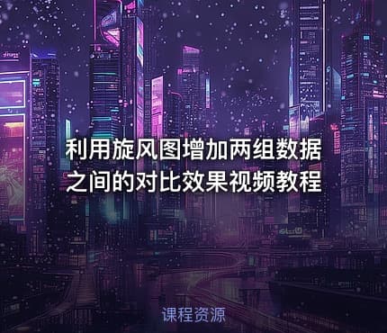 利用旋风图增加两组数据之间的对比效果视频教程
