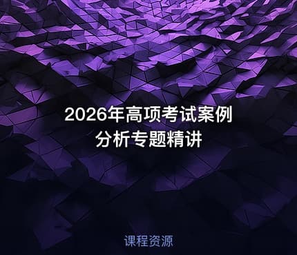 2026年高项考试案例分析专题精讲