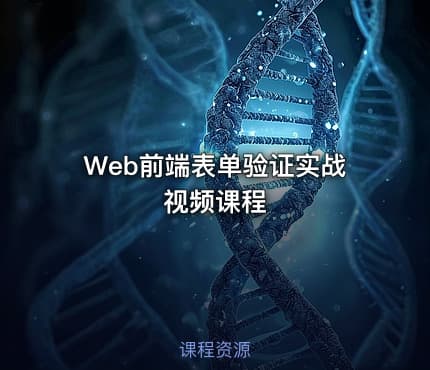 Web前端表单验证实战视频课程