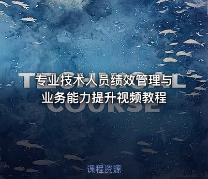 专业技术人员绩效管理与业务能力提升视频教程