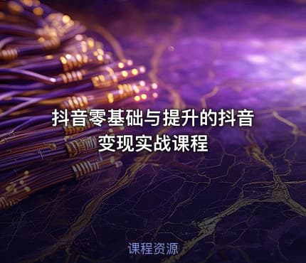抖音零基础与提升的抖音变现实战课程