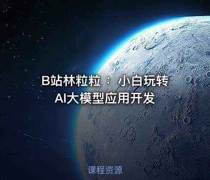 B站林粒粒 :小白玩转AI大模型应用开发
