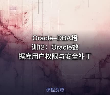 Oracle-DBA培训12:Oracle数据库用户权限与安全补丁
