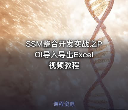 SSM整合开发实战之POI导入导出Excel视频教程