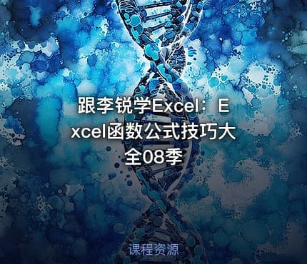 跟李锐学Excel:Excel函数公式技巧大全08季