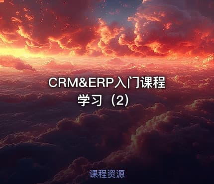 CRM&ERP入门课程学习(2)
