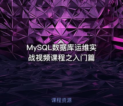 MySQL数据库运维实战视频课程之入门篇
