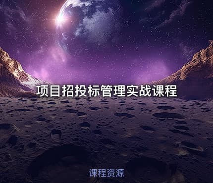 项目招投标管理实战课程