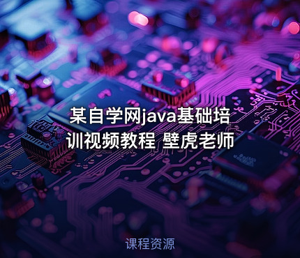 某自学网java基础培训视频教程 壁虎老师