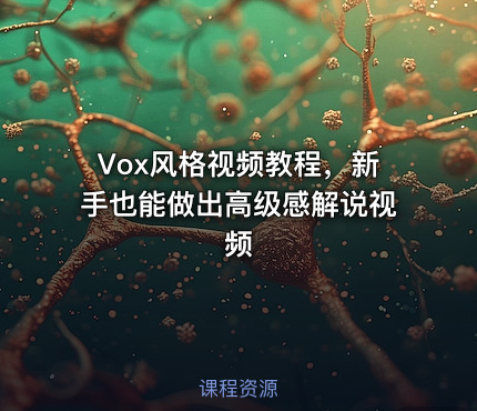 🎬 Vox风格视频教程，新手也能做出高级感解说视频