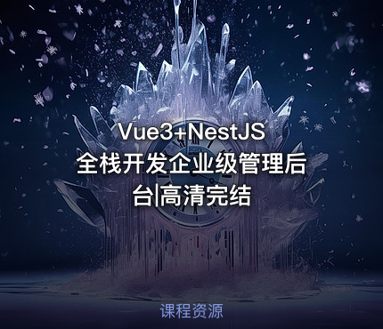 Vue3+NestJS 全栈开发企业级管理后台|高清完结