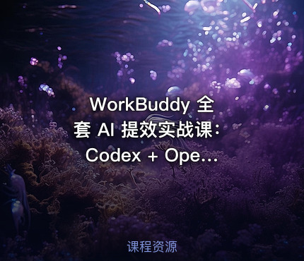 WorkBuddy 全套 AI 提效实战课：Codex + OpenClaw 自定义 Skill 全教程【1.2GB】