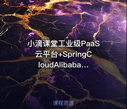 小滴课堂工业级PaaS云平台+SpringCloudAlibaba+JDK11综合项目实战