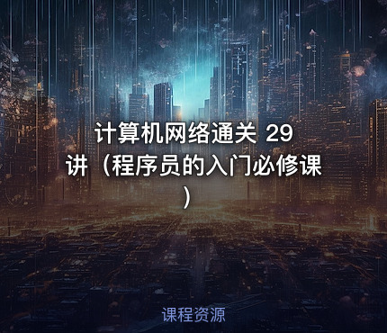 计算机网络通关 29 讲（程序员的入门必修课）