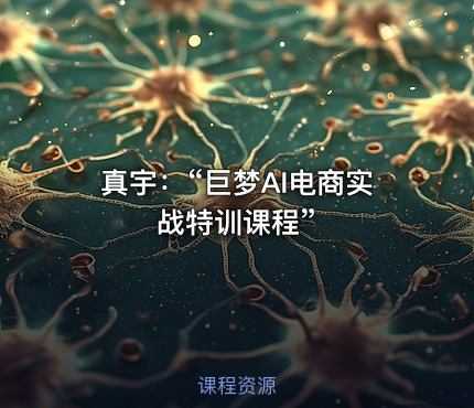 真宇：“巨梦AI电商实战特训课程”
