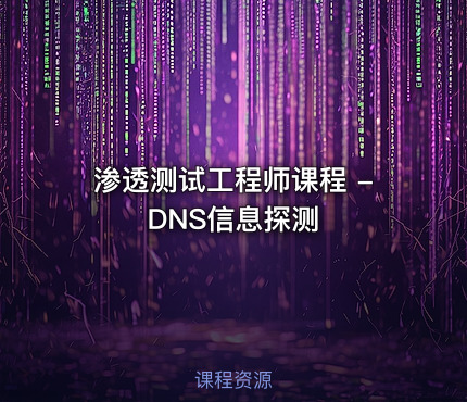 渗透测试工程师课程 - DNS信息探测