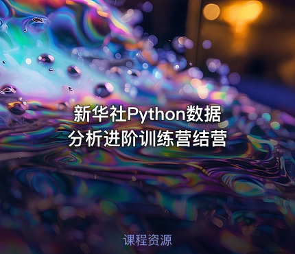 新华社Python数据分析进阶训练营结营