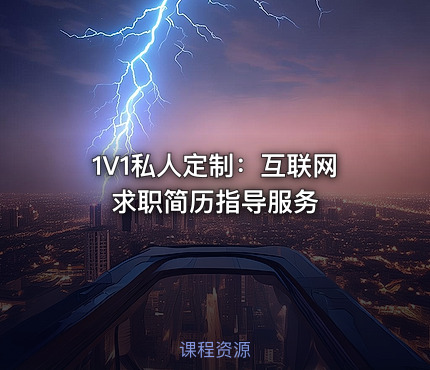 1V1私人定制：互联网求职简历指导服务