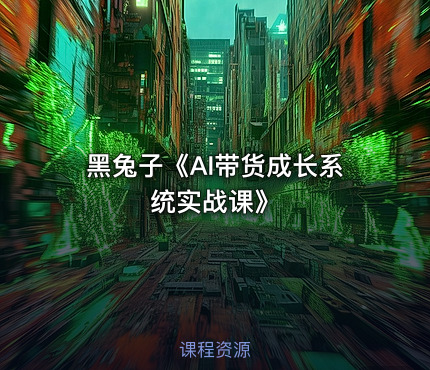 黑兔子《AI带货成长系统实战课》