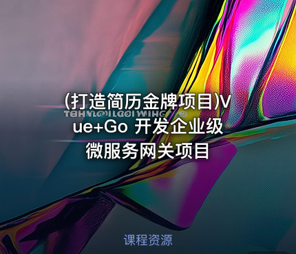(打造简历金牌项目)Vue+Go 开发企业级微服务网关项目