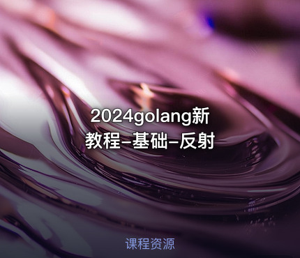 2024golang新教程-基础-反射