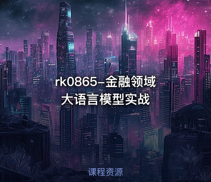 rk0865-金融领域大语言模型实战