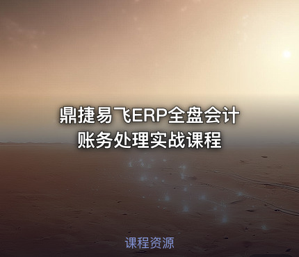 鼎捷易飞ERP全盘会计账务处理实战课程