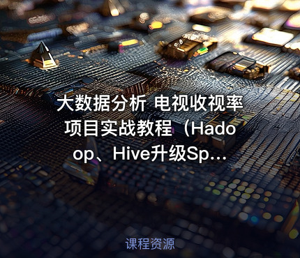 大数据分析 电视收视率项目实战教程（Hadoop、Hive升级Spark技术）