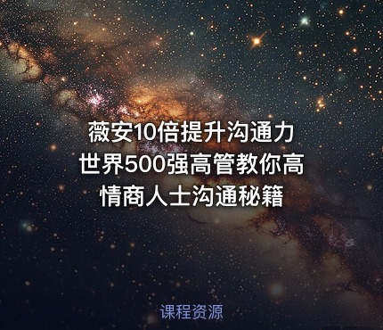 薇安10倍提升沟通力 世界500强高管教你高情商人士沟通秘籍