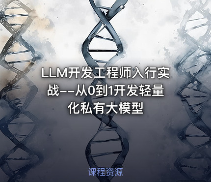 LLM开发工程师入行实战--从0到1开发轻量化私有大模型