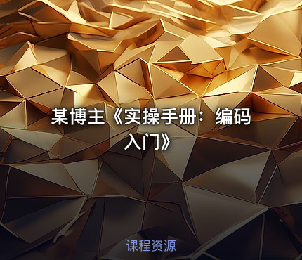 某博主《实操手册：编码入门》
