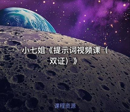 小七姐《提示词视频课（双证）》