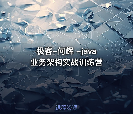 极客-何辉 -java业务架构实战训练营