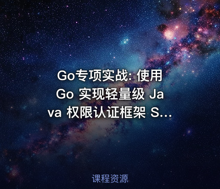 Go专项实战: 使用 Go 实现轻量级 Java 权限认证框架 Sa-Token
