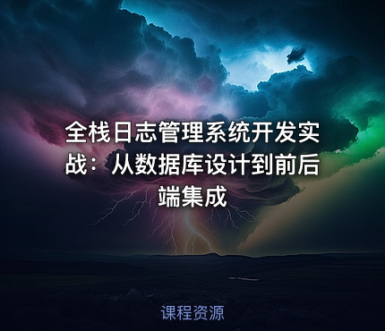全栈日志管理系统开发实战：从数据库设计到前后端集成