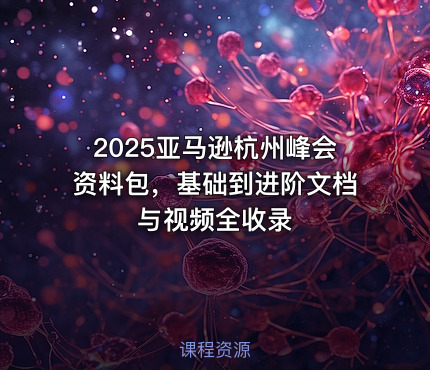 2025亚马逊杭州峰会资料包，基础到进阶文档与视频全收录