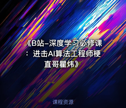 《B站-深度学习必修课：进击AI算法工程师梗直哥瞿炜》