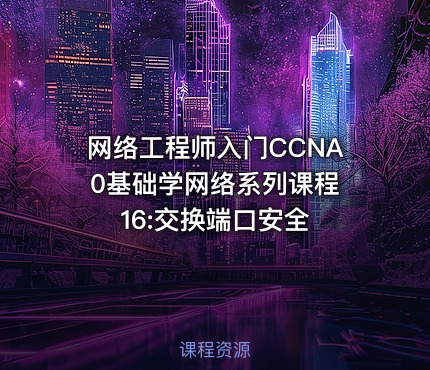 网络工程师入门CCNA 0基础学网络系列课程16:交换端口安全