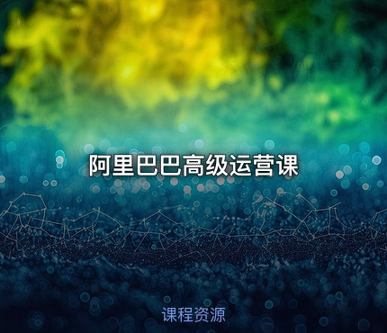 阿里巴巴高级运营课