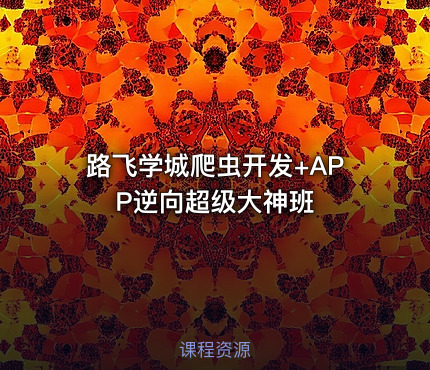 路飞学城爬虫开发+APP逆向超级大神班
