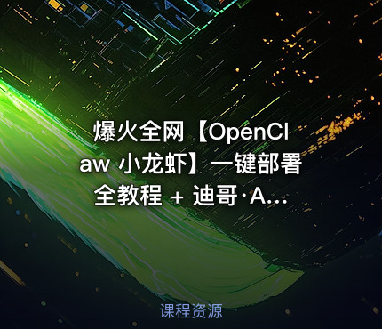 爆火全网【OpenClaw 小龙虾】一键部署 全教程 + 迪哥·AI智能体开发课程 + 央视力荐AI提效手册【豆包·即梦·剪映·飞书·扣子5合1实操指南】+ Seedance2.0保姆级教程合集