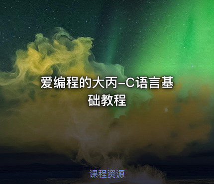 爱编程的大丙-C语言基础教程
