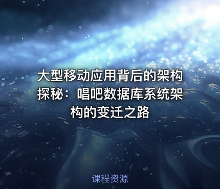 大型移动应用背后的架构探秘：唱吧数据库系统架构的变迁之路