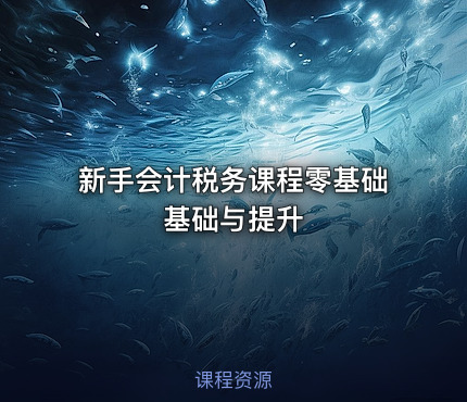 新手会计税务课程零基础基础与提升